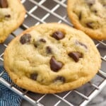 Chocolate Chip Cookies on a wire cooling rack - 15