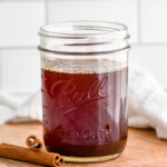 a small mason jar full of cinnamon syrup - 5