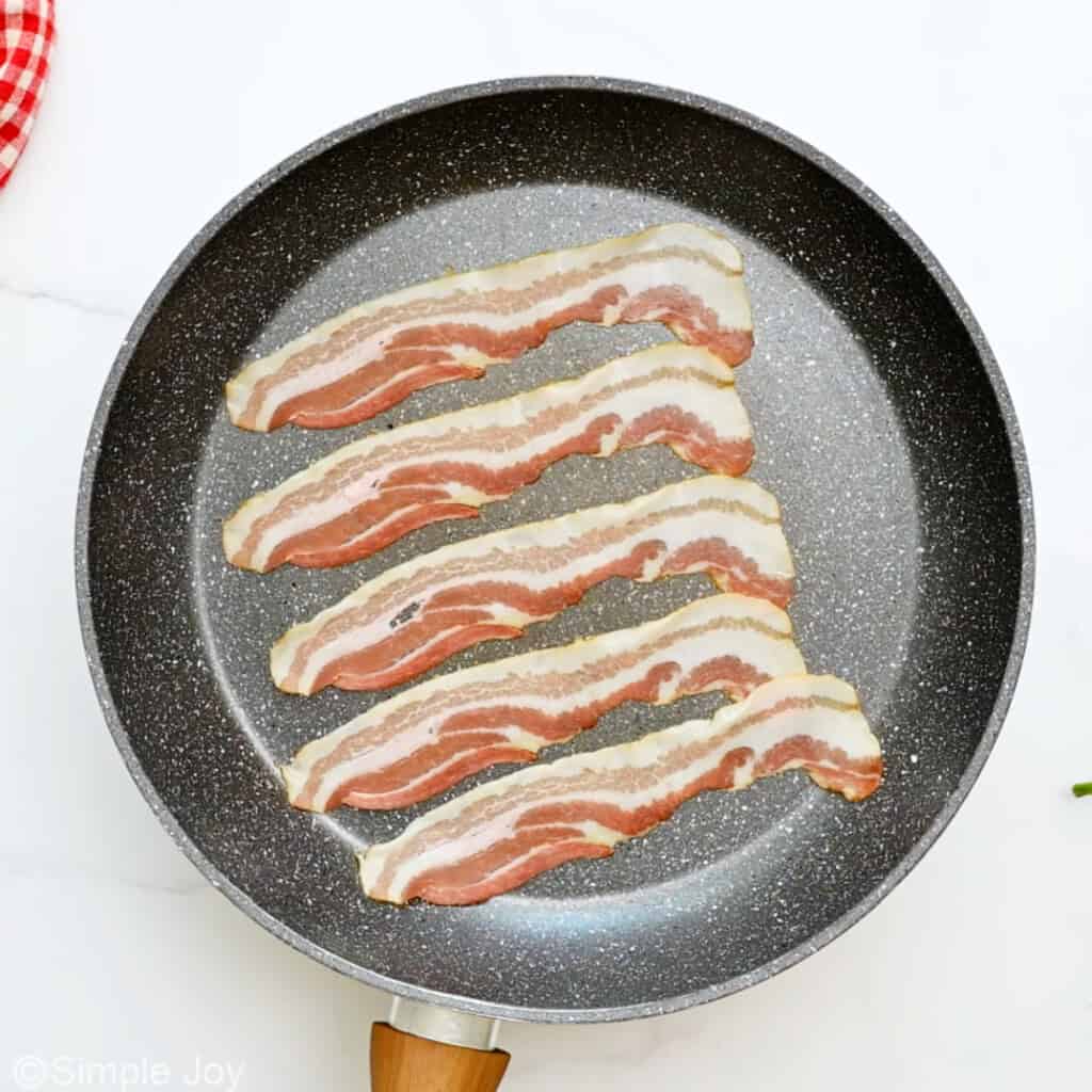 bacon cooking in a pan