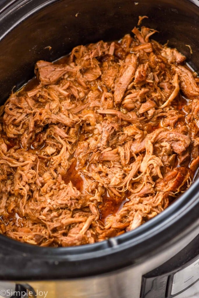 slow cooker of Crock Pot Pulled Pork