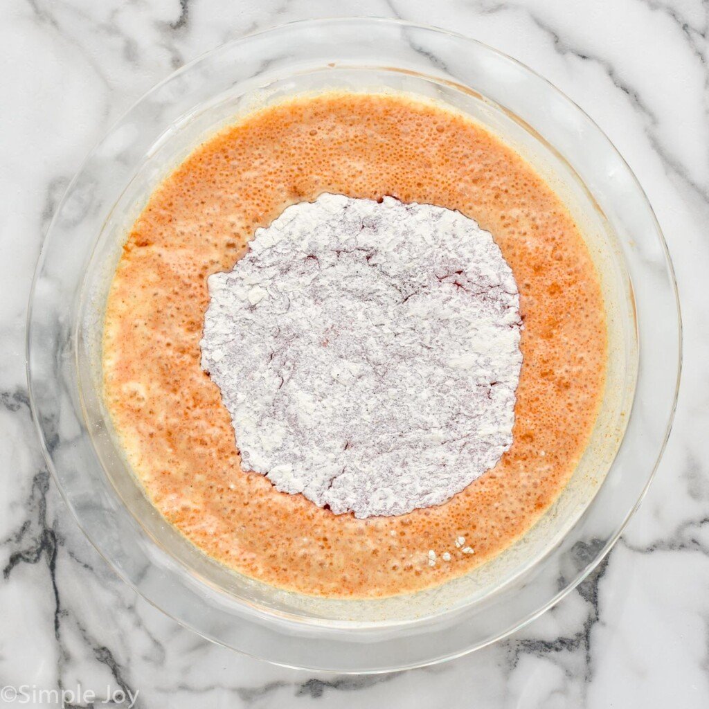 overhead bowl of Chicken Fried Steak ingredients