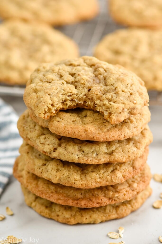 stack of oatmeal cookies
