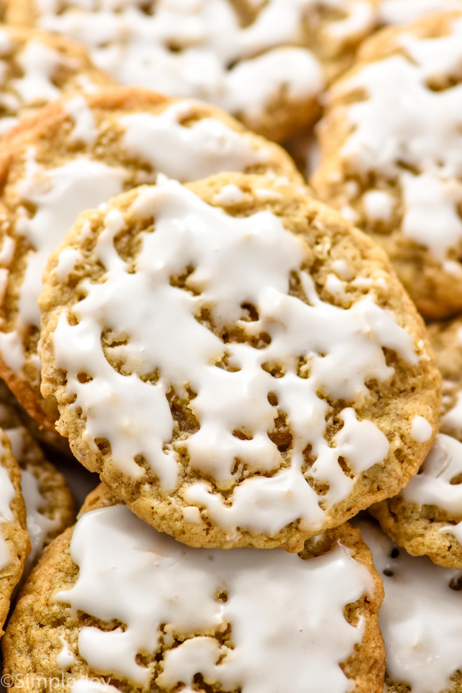 oatmeal cookies with glaze