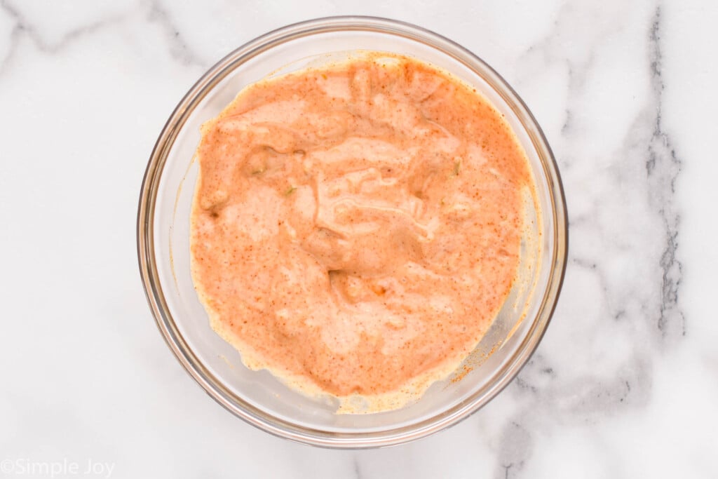 overhead of bowl of beef quesadilla sauce