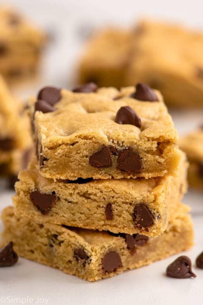 Stack of Chocolate Chip Cookie Bars