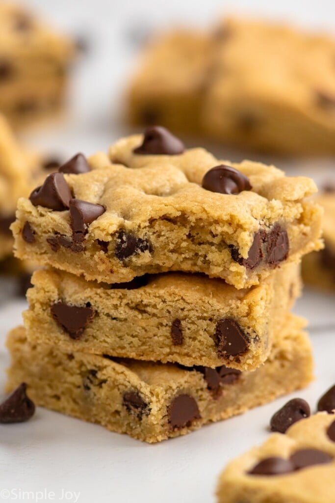 Stack of Chocolate Chip Cookie Bars
