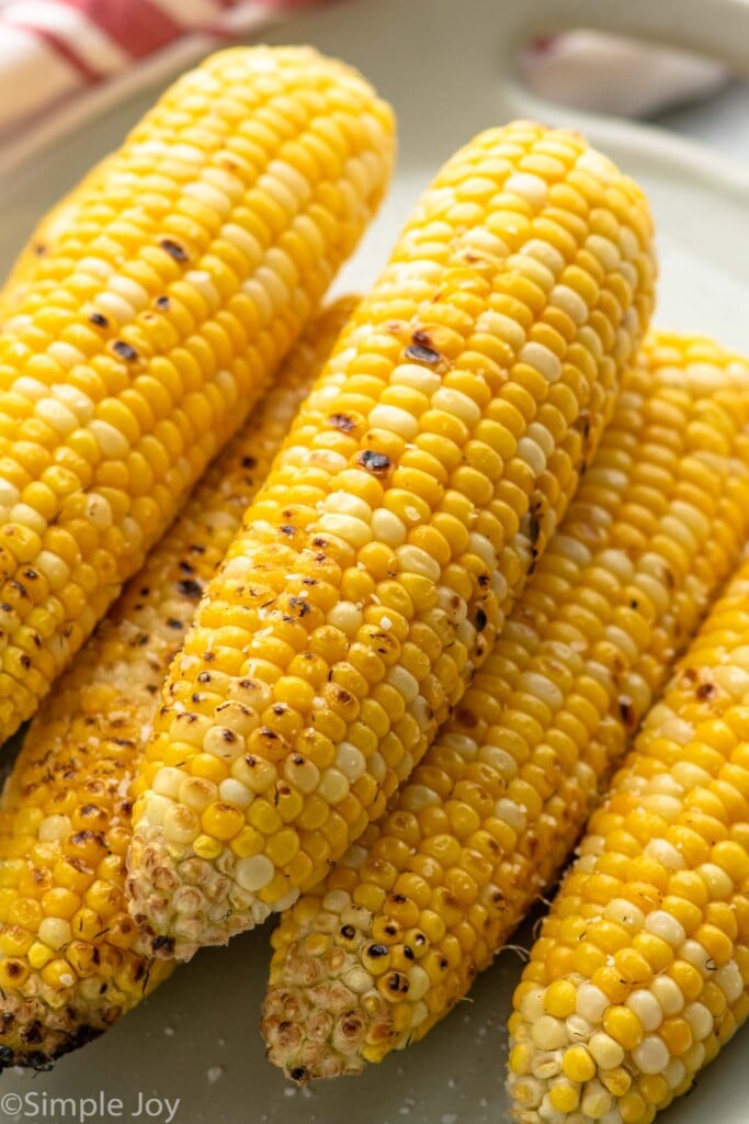 Close up view of Grilled Corn.
