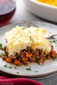 Piece of Shepard's Pie served on plate - 13