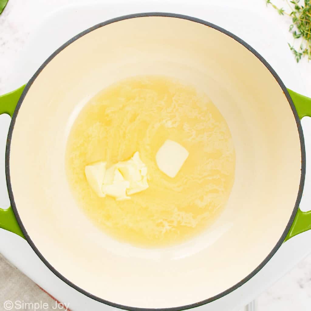 butter melting in a soup pot - 17