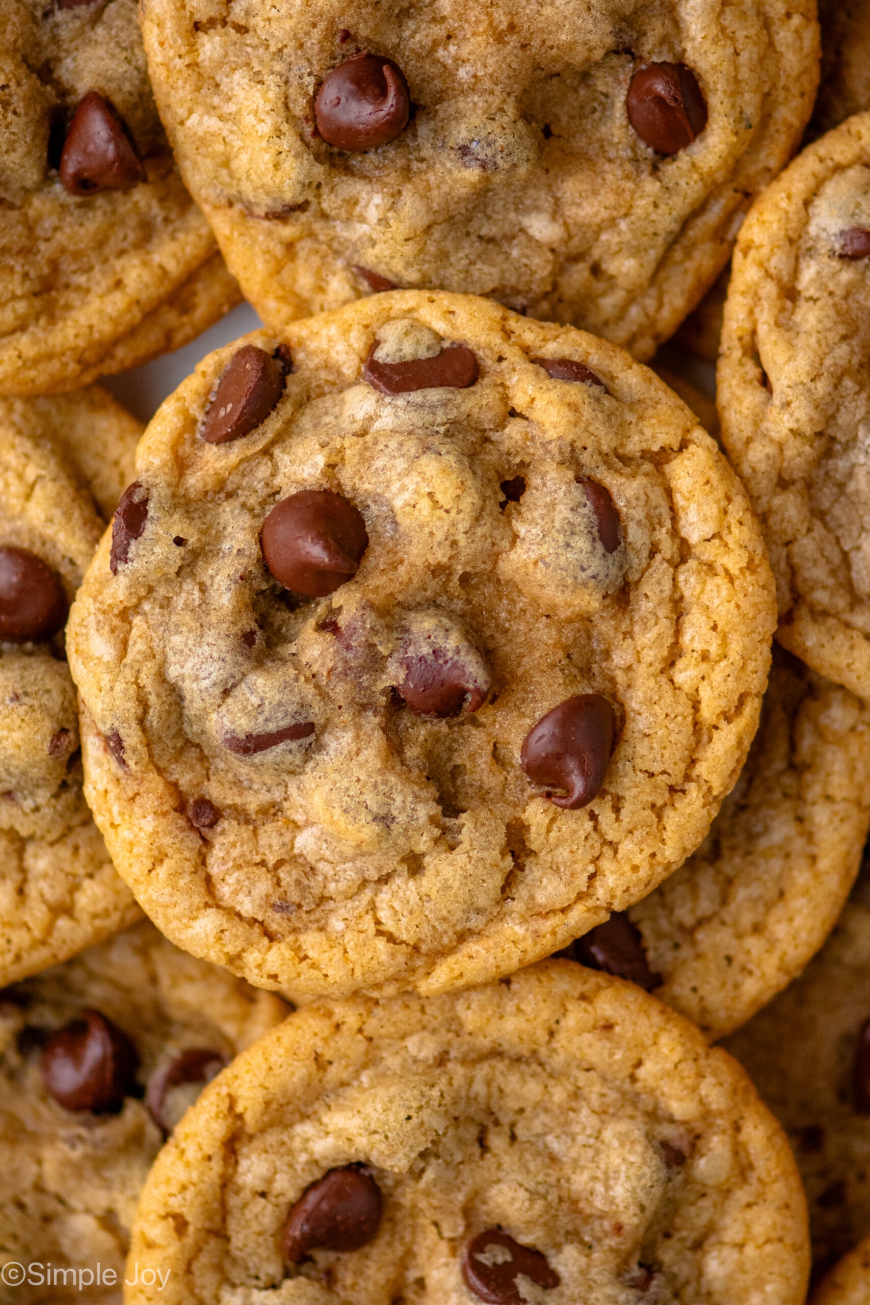 Close up view of Brown Butter Chocolate Chip Cookies - 28