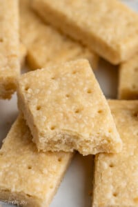 Close up of shortbread cookies