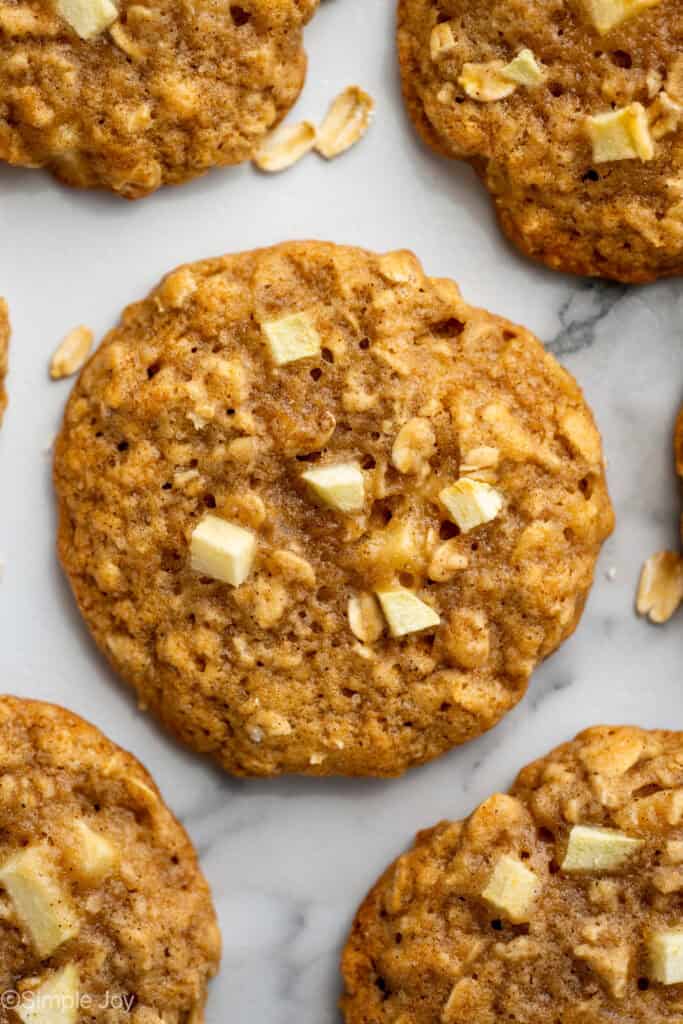 Close up of apple cookies