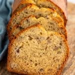 sliced banana bread