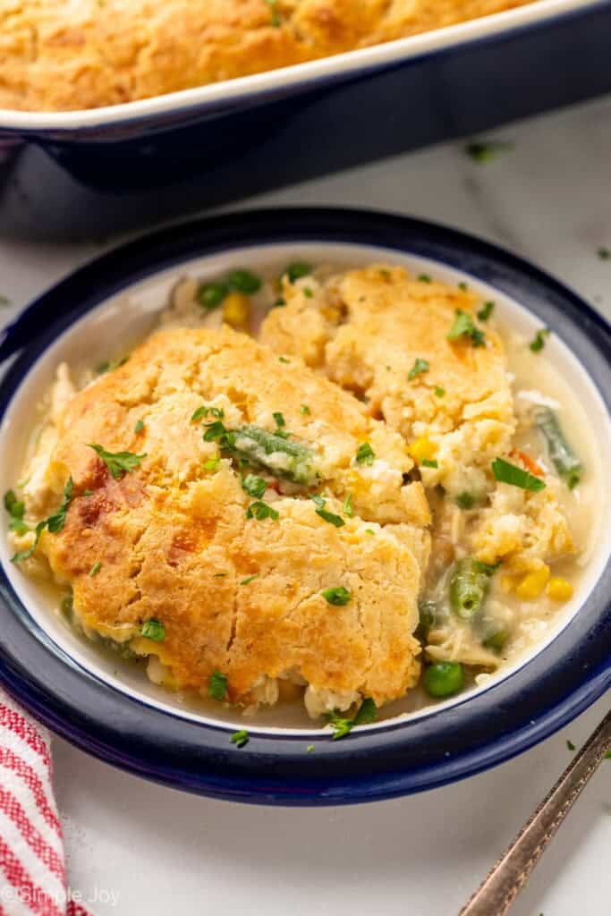 bowl of chicken cobbler