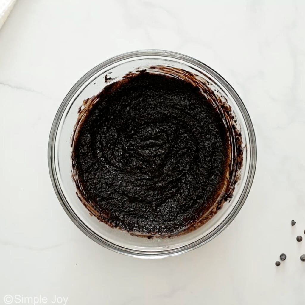 Overhead of death by chocolate brownies ingredients